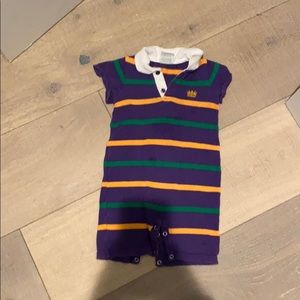 Mardi Gras Knit Romper